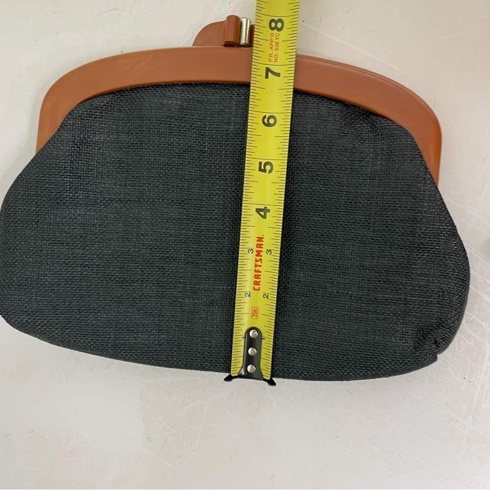 Vintage Mid-Century Modern MCM Minimalist Woven Clutch Purse Hong Kong - Picture 5 of 15